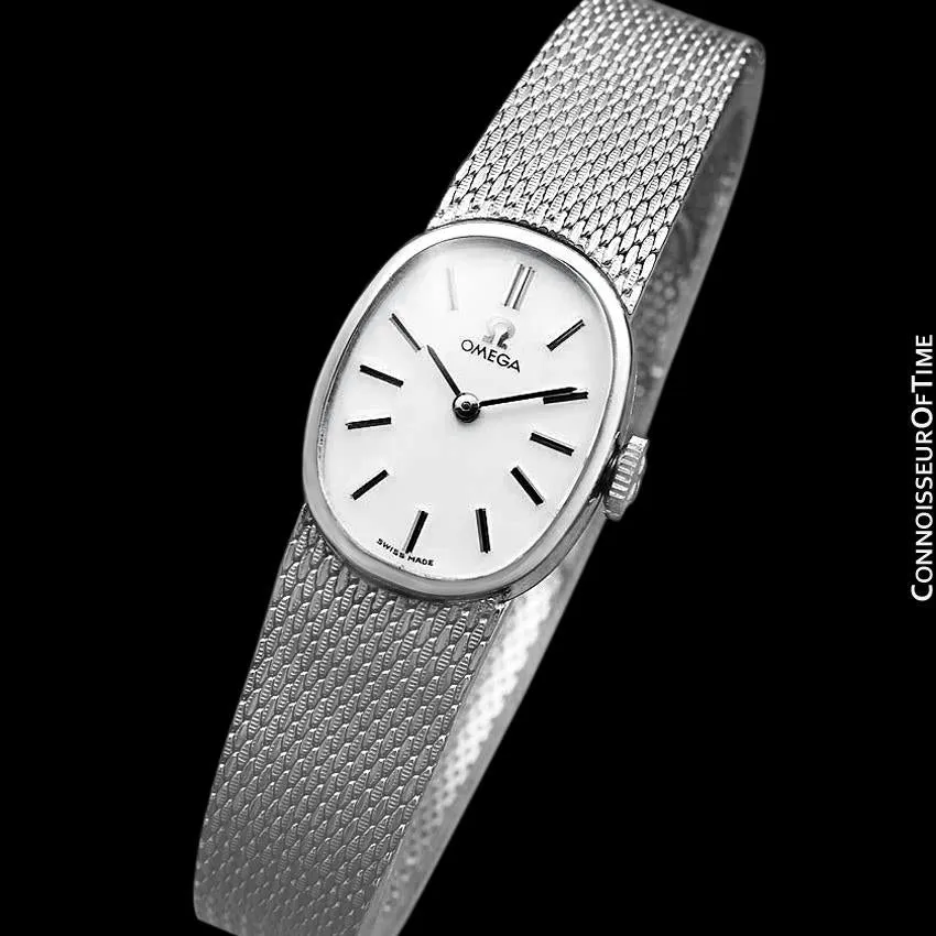 1973 Omega De Ville Vintage Ladies Handwound Luxury Dress Watch with Bracelet - Stainless Steel