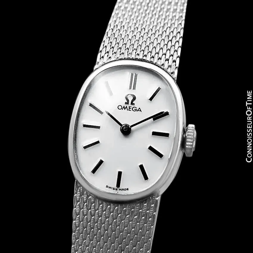 1973 Omega De Ville Vintage Ladies Handwound Luxury Dress Watch with Bracelet - Stainless Steel