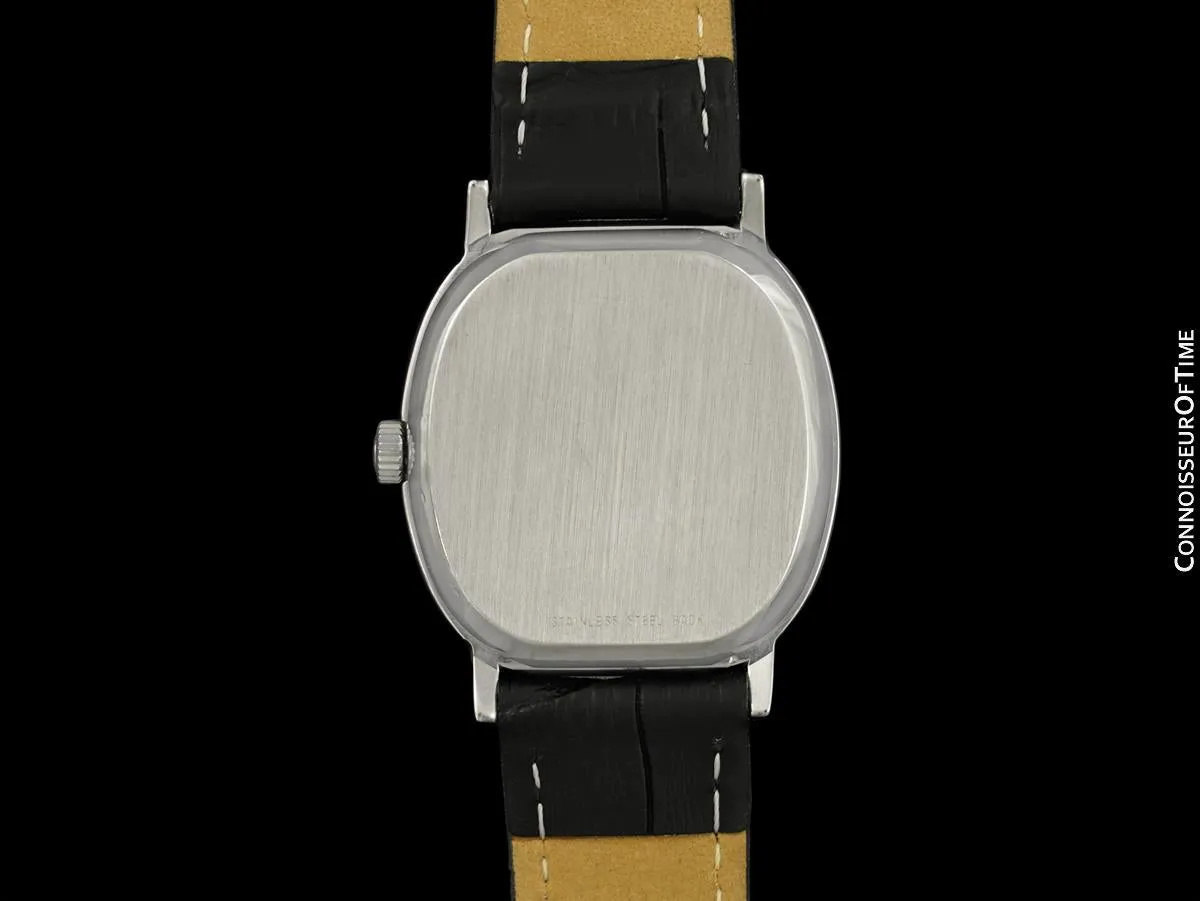 1973 Omega De Ville Vintage Mens Automatic Full Size Watch with Tiffany Blue Dial - Stainless Steel