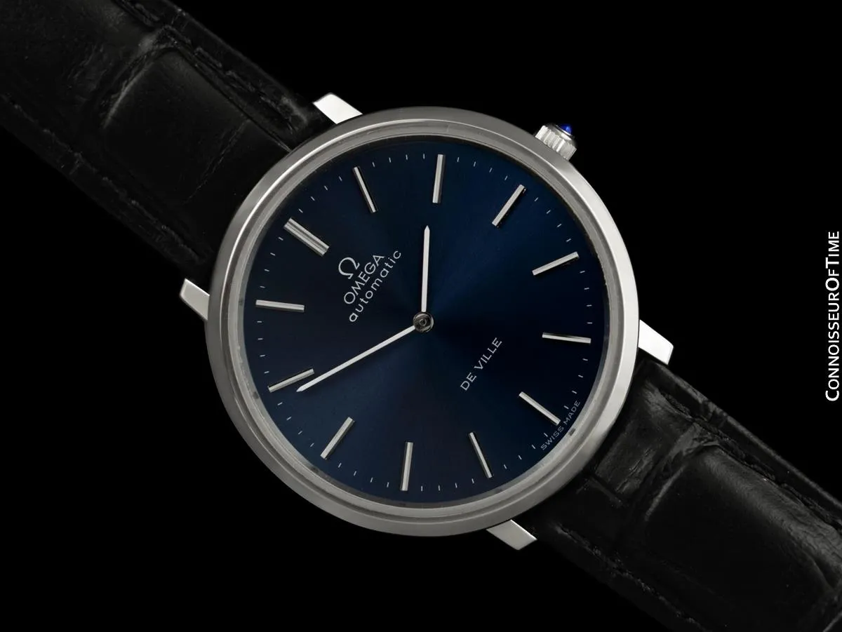 1977 Omega Vintage De Ville Mens Full Size Automatic Watch - Stainless Steel