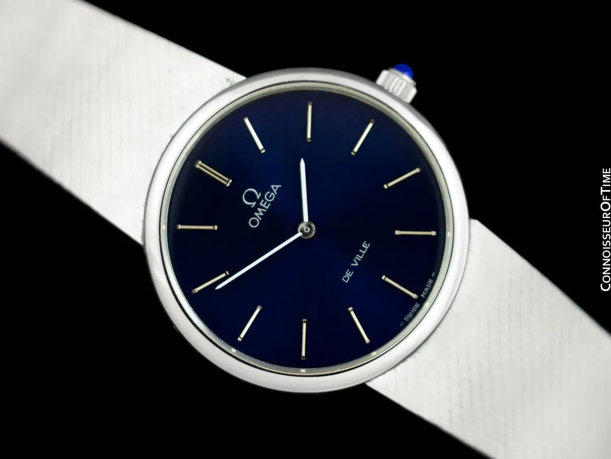 1978 Omega De Ville Vintage Mens Dress Watch with Bracelet - Stainless Steel