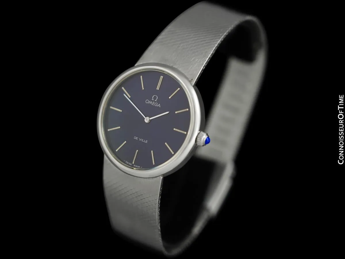 1978 Omega De Ville Vintage Mens Dress Watch with Bracelet - Stainless Steel