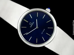 1978 Omega De Ville Vintage Mens Dress Watch with Bracelet - Stainless Steel