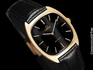 1978 Omega De Ville Vintage Mens Handwound Ultra Thin Dress Watch - 18K Gold Plated & Stainless Steel