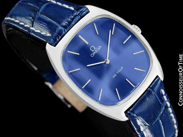 1979 Omega De Ville Vintage Mens Handwound Ultra Thin Dress Watch - Stainless Steel