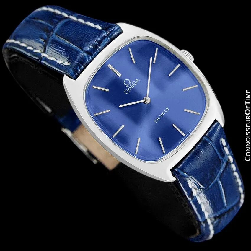 1979 Omega De Ville Vintage Mens Handwound Ultra Thin Dress Watch - Stainless Steel