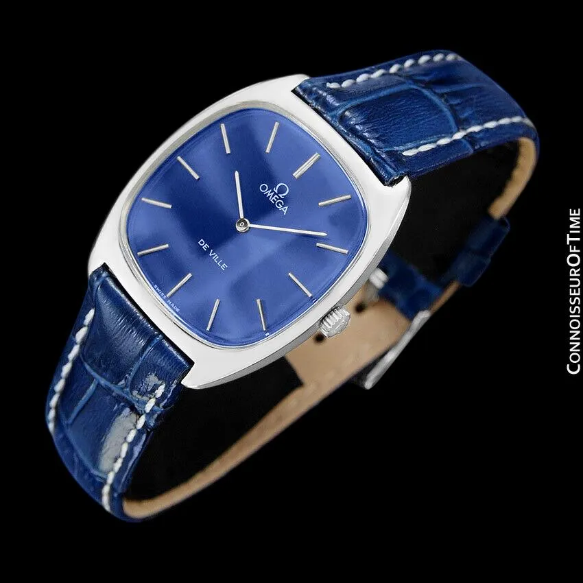 1979 Omega De Ville Vintage Mens Handwound Ultra Thin Dress Watch - Stainless Steel