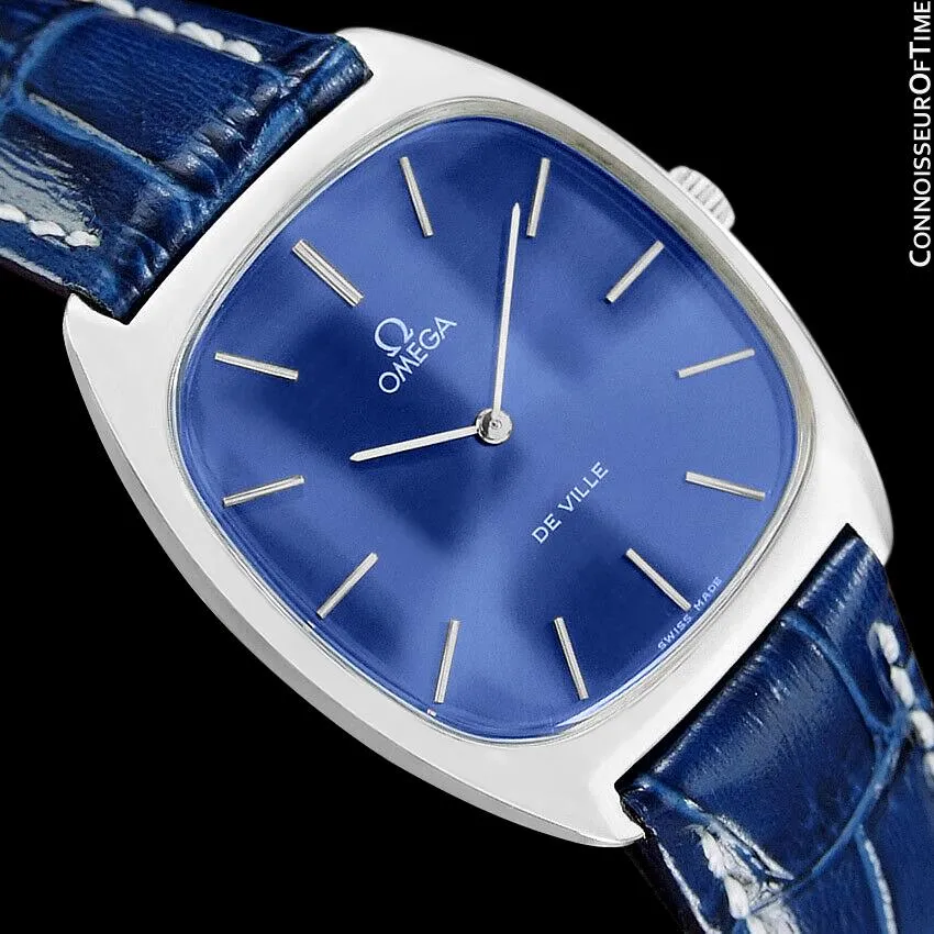 1979 Omega De Ville Vintage Mens Handwound Ultra Thin Dress Watch - Stainless Steel