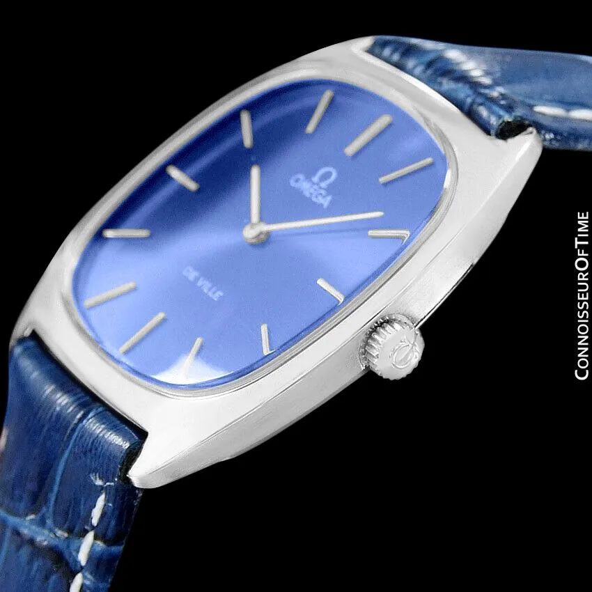 1979 Omega De Ville Vintage Mens Handwound Ultra Thin Dress Watch - Stainless Steel