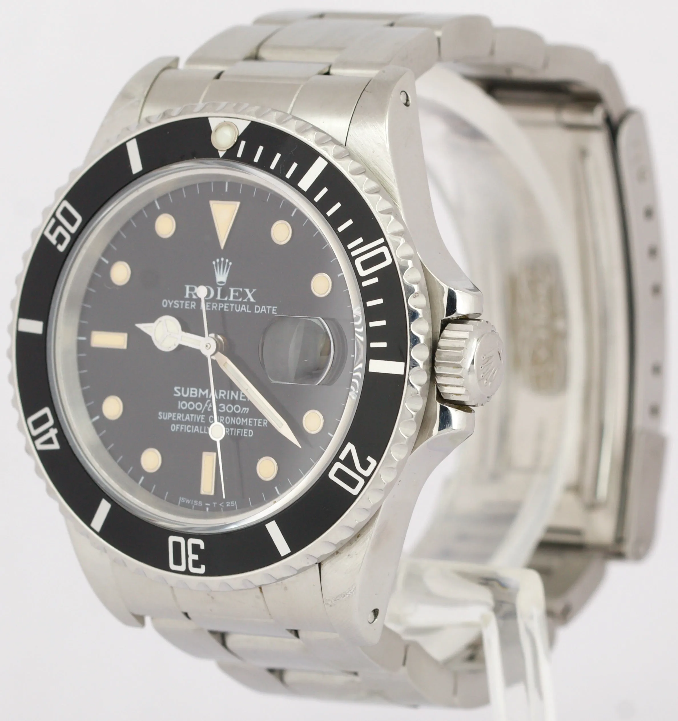 1987 Rolex Submariner Date Patina 40mm TRIPLE ZERO Steel Oyster Watch 168000