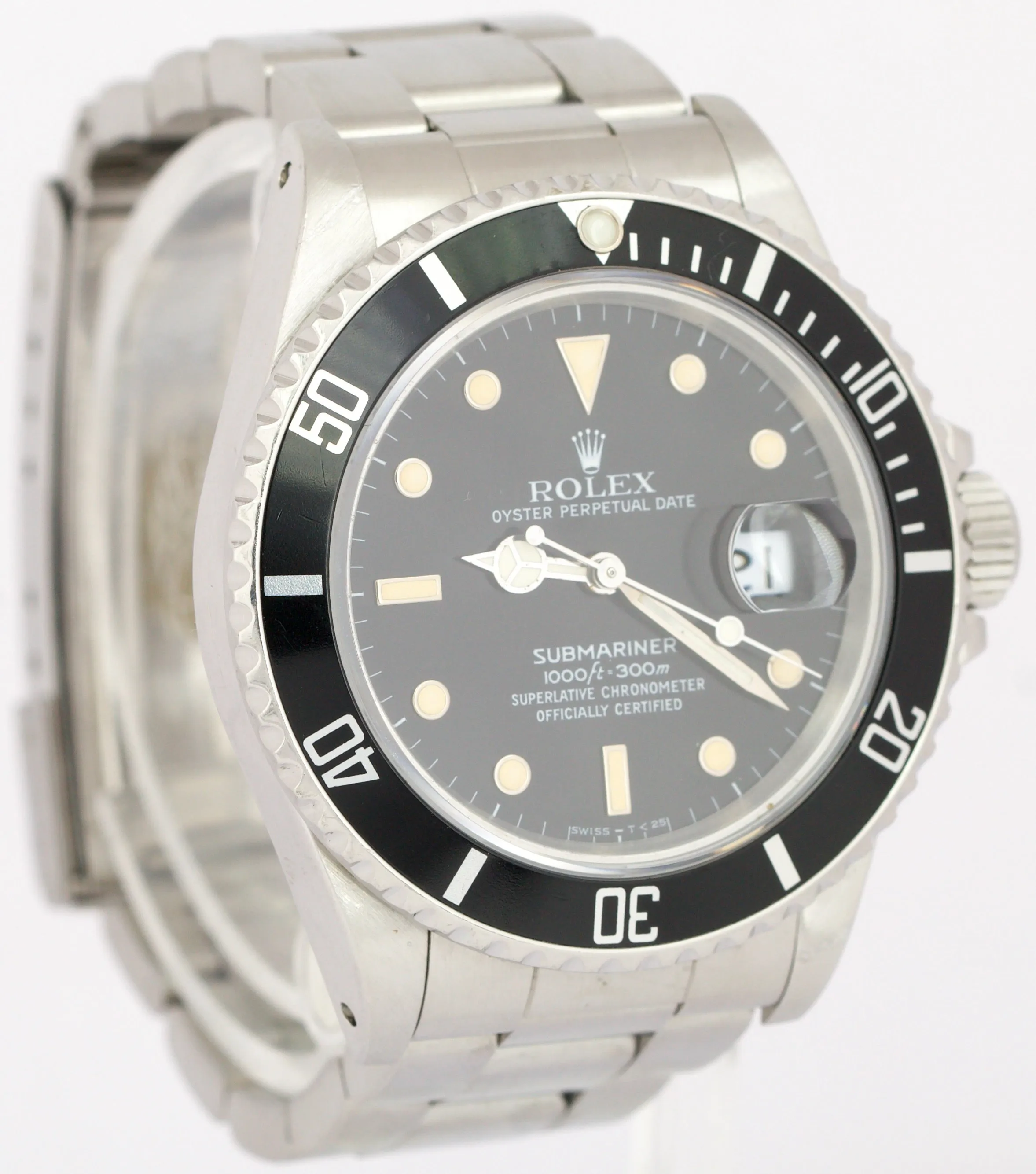 1987 Rolex Submariner Date Patina 40mm TRIPLE ZERO Steel Oyster Watch 168000