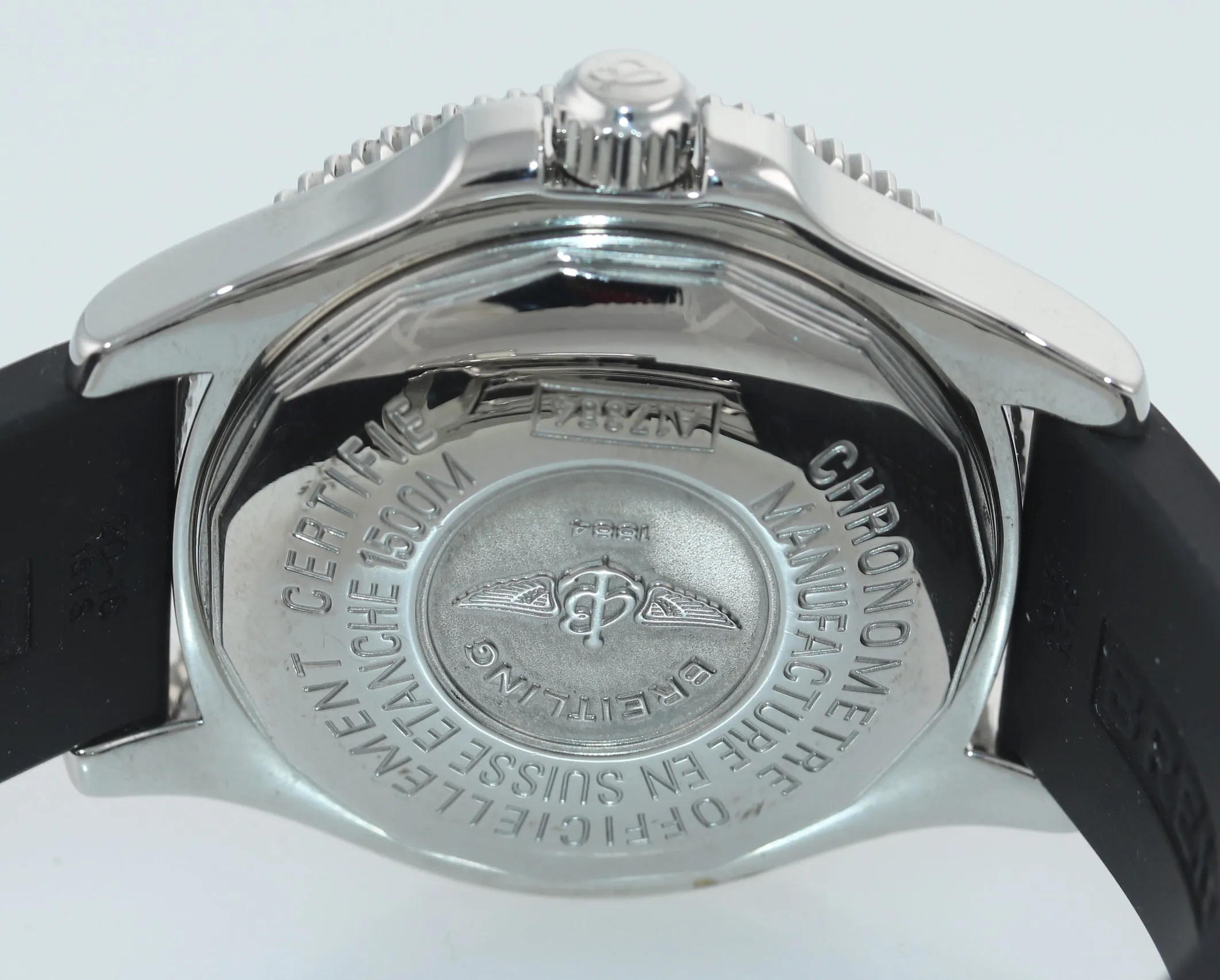 2015 Breitling Super Ocean Abyss 42mm A17364 Black Steel Ceramic Watch Box Paper