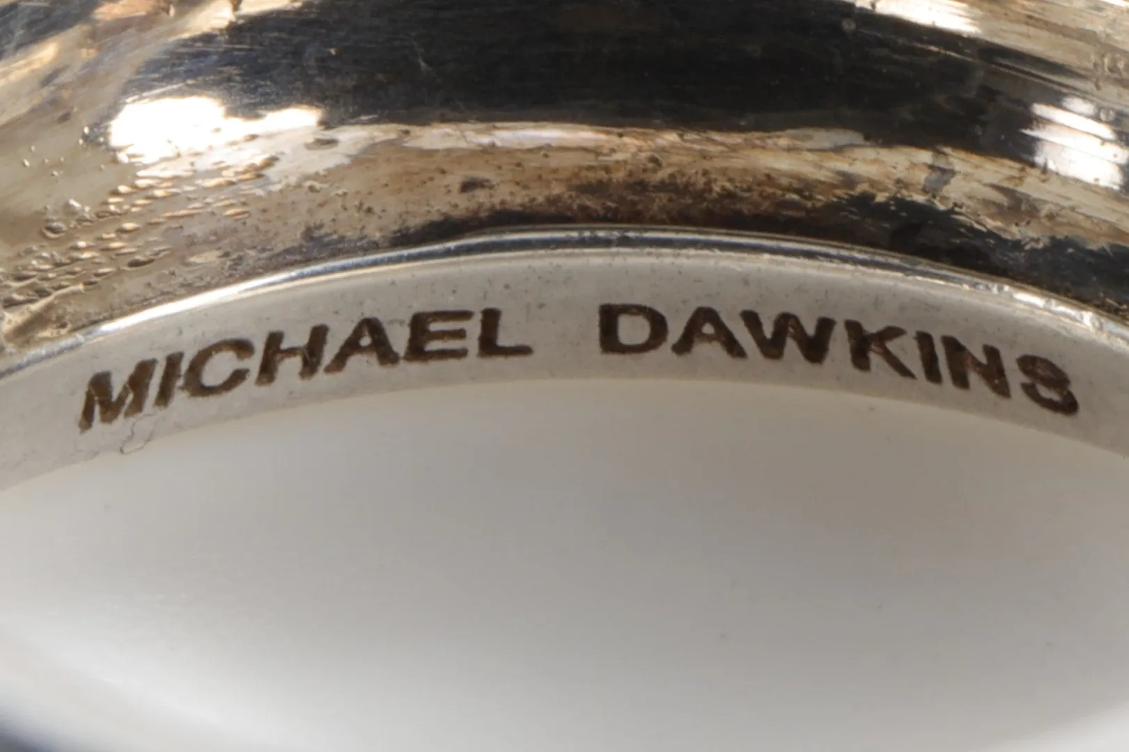 925 Silver Dawkins Beaded Dome Ring Size 8 (16.52g.)
