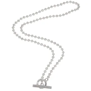 925 Sterling Silver 4mm Lucky Bead Necklace OT Clasp Type Fashion Jewelry 20"