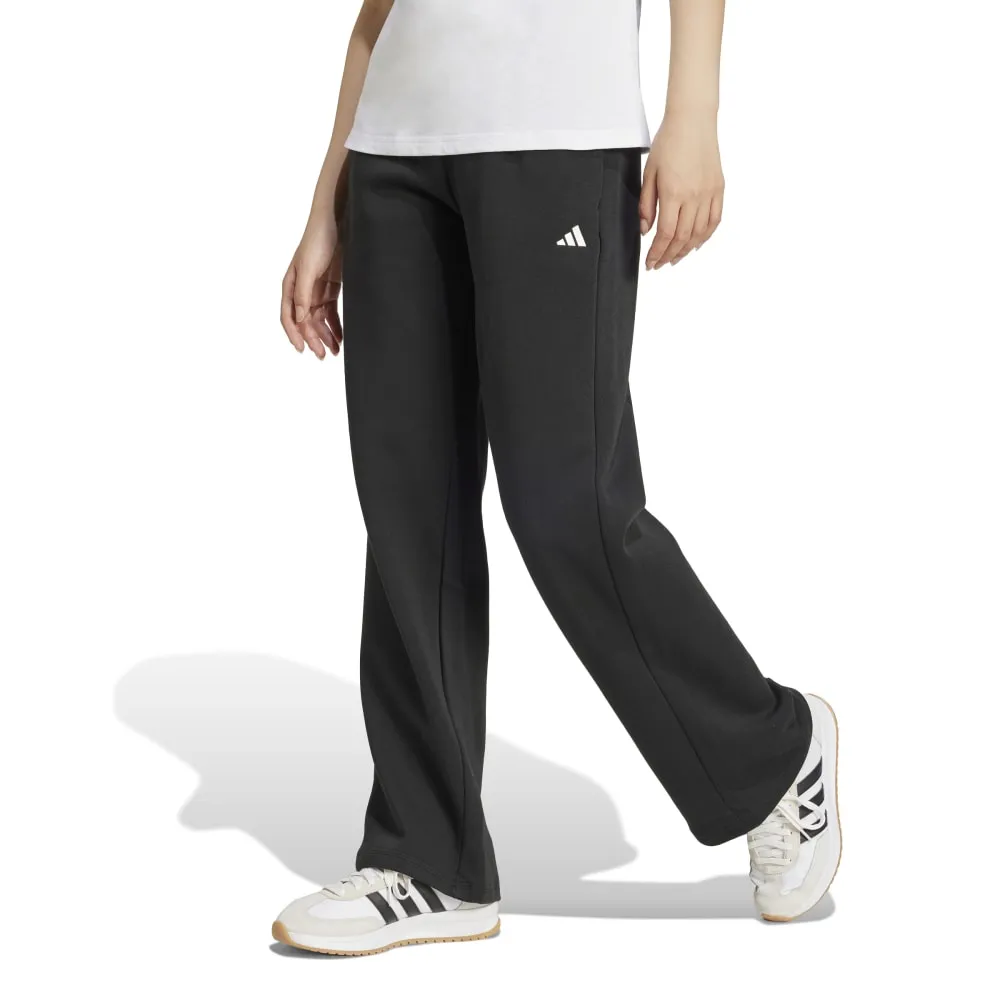 Adidas Womens Small Logo Feel Cozy Open-Hem Pants