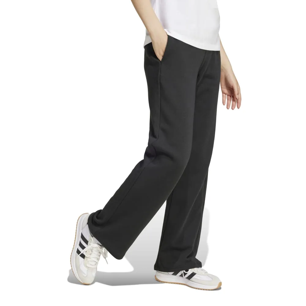 Adidas Womens Small Logo Feel Cozy Open-Hem Pants