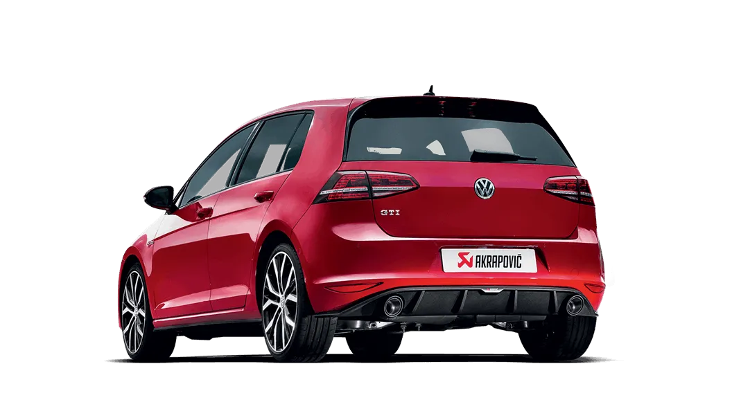 Akrapovic Golf GTI MK7 FL (169kW) Slip-On Exhaust System w/ Carbon Tail Pipe Set (Titanium)