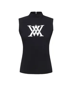 ANEW Golf: Women Front Logo Point Sleeveless - Black