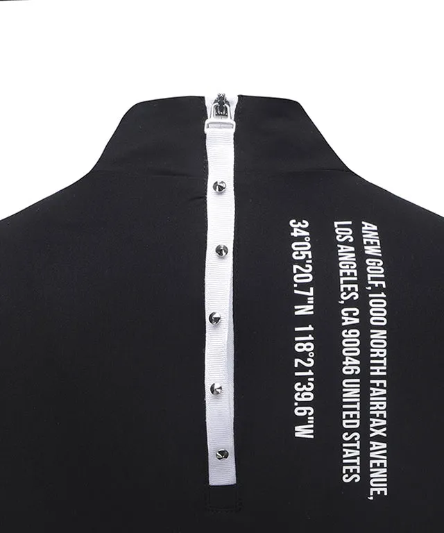 ANEW Golf: Women Front Logo Point Sleeveless - Black