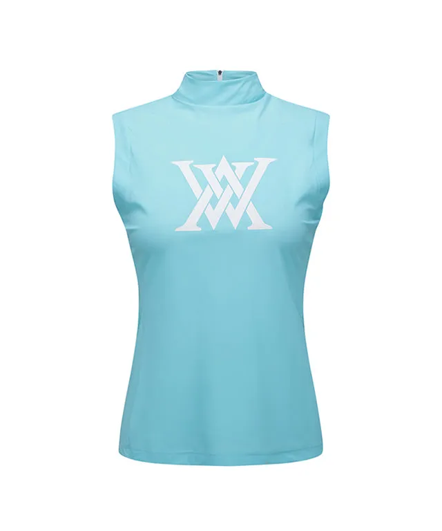 ANEW Golf: Women Front Logo Point Sleeveless - Light Green