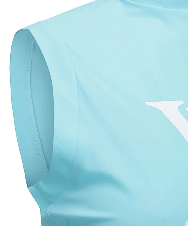 ANEW Golf: Women Front Logo Point Sleeveless - Light Green