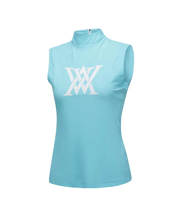 ANEW Golf: Women Front Logo Point Sleeveless - Light Green