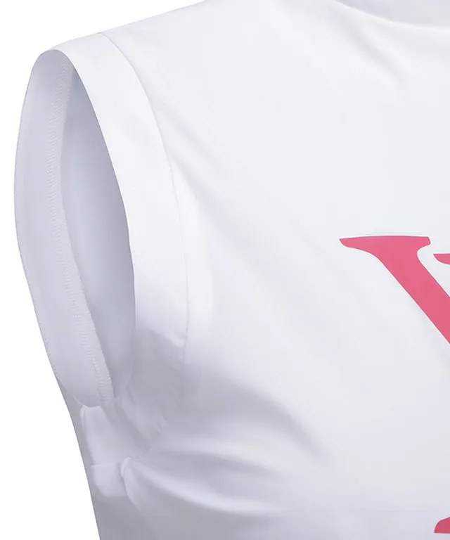 ANEW Golf: Women Front Logo Point Sleeveless - White