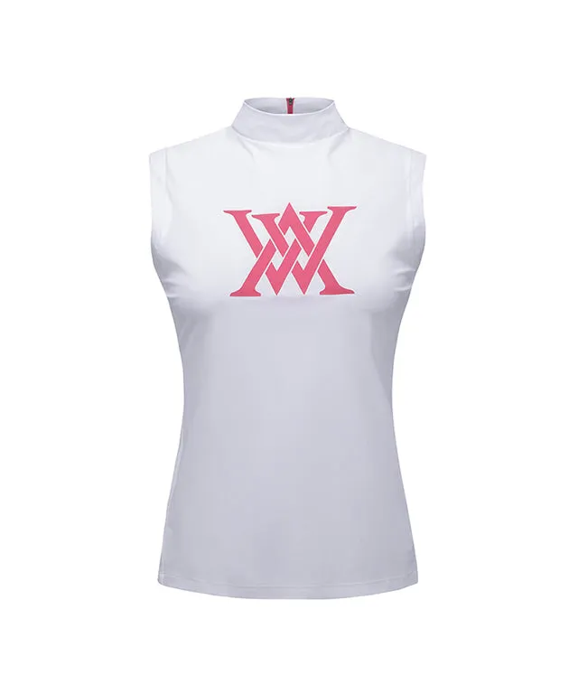 ANEW Golf: Women Front Logo Point Sleeveless - White