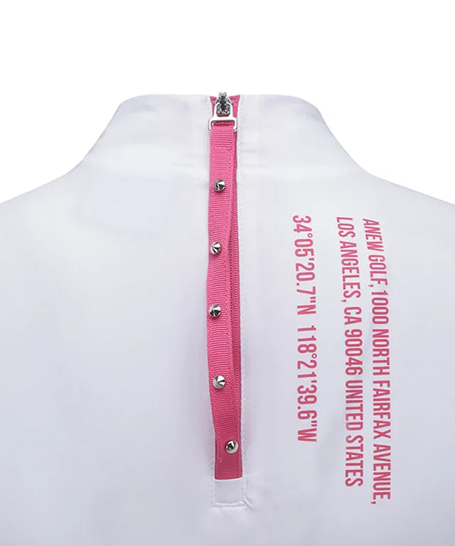 ANEW Golf: Women Front Logo Point Sleeveless - White