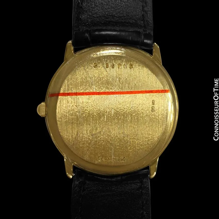 Audemars Piguet Mens Midsize 18K Gold Dress Watch - Buckle & Pouch