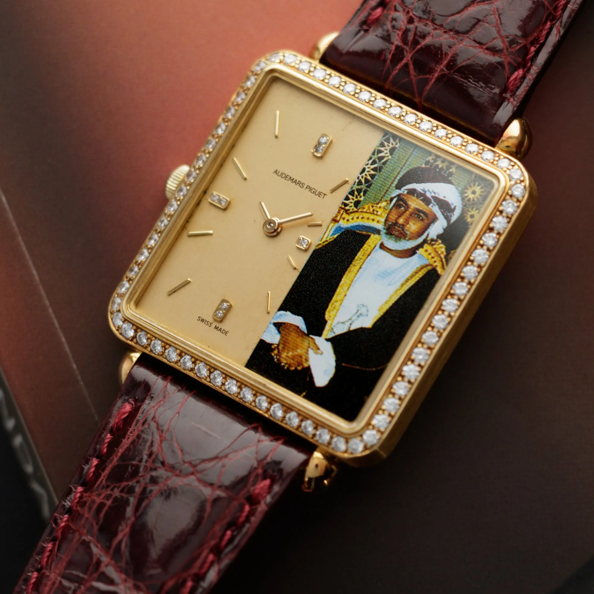 Audemars Piguet Yellow Gold Diamond Watch with Omani Ruler retailed by Asprey
