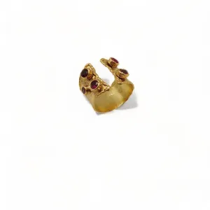 Aurora Fancy Two Side Cuff Gold Ring
