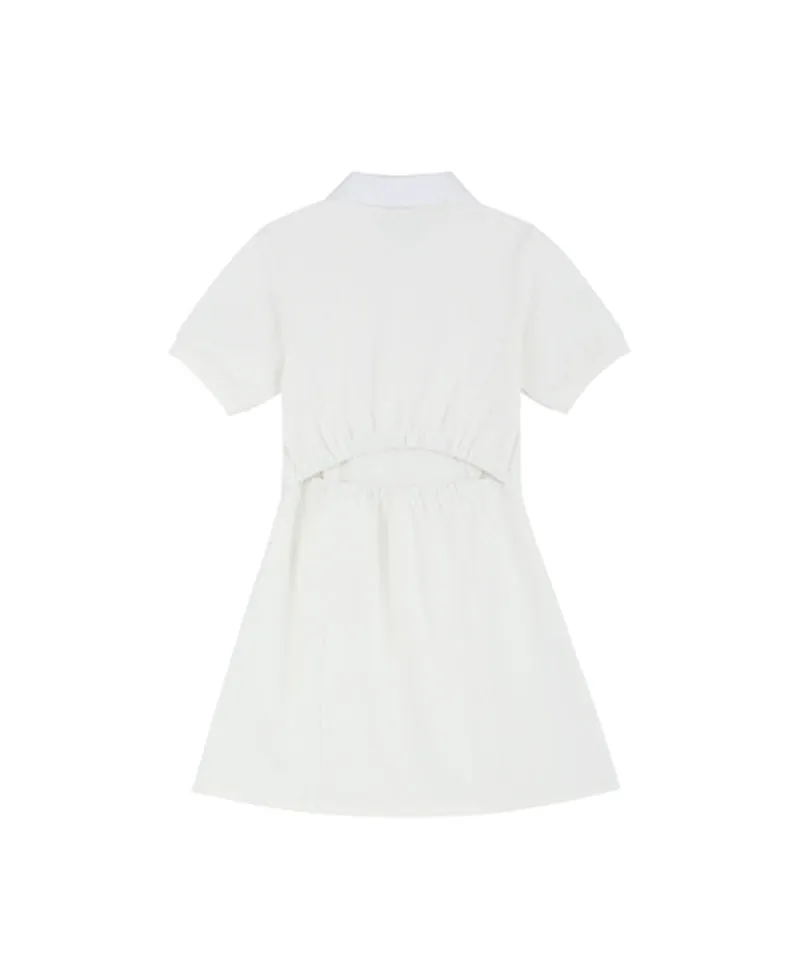 AVEN Back Open Dress - White