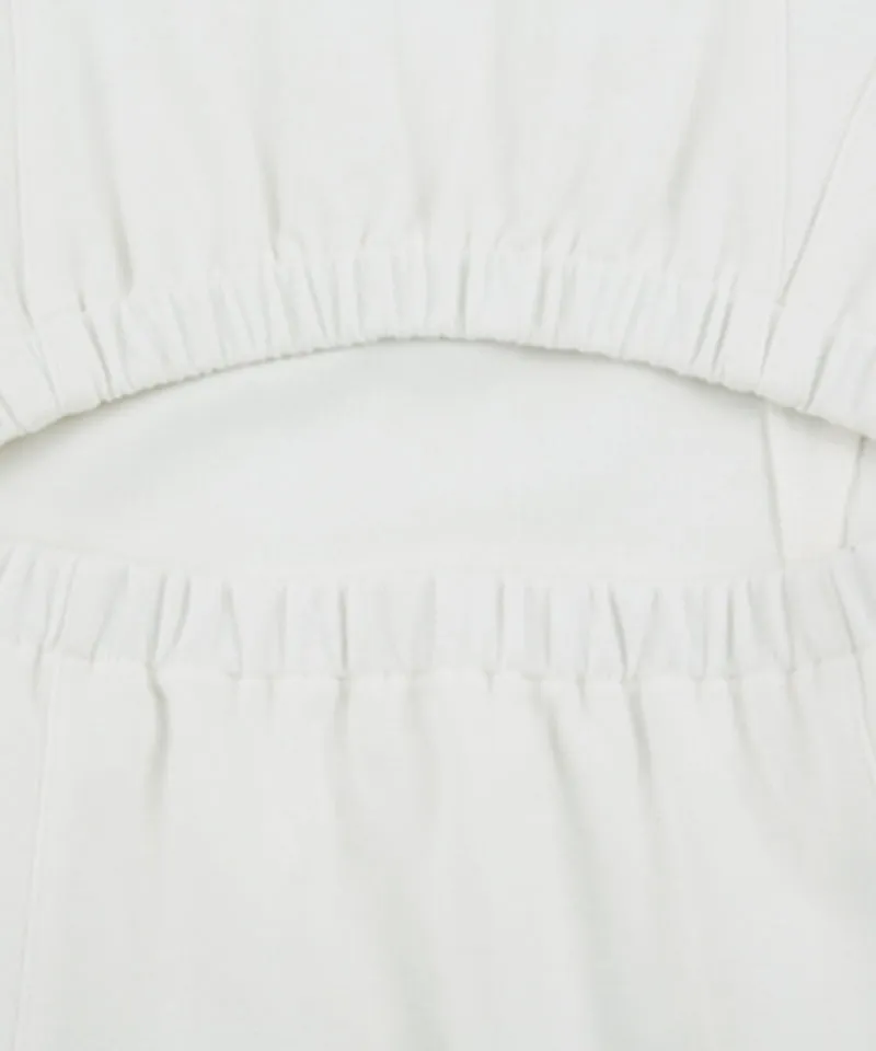 AVEN Back Open Dress - White