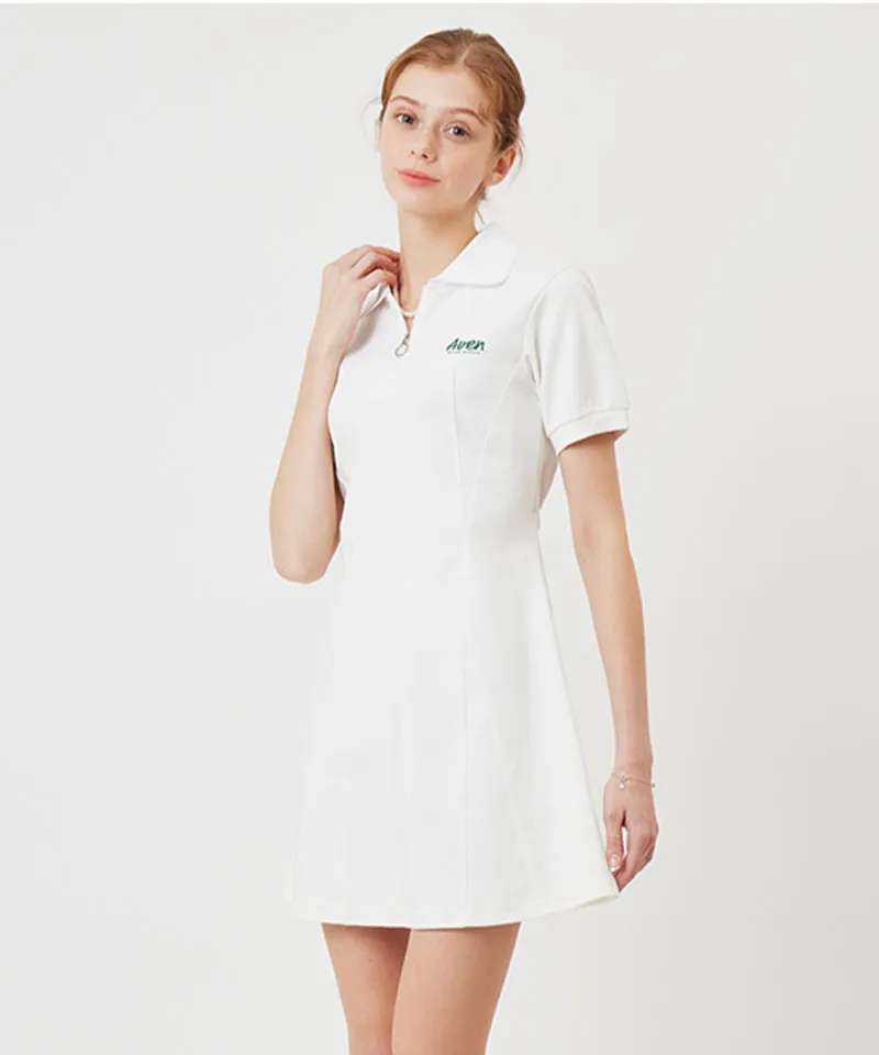 AVEN Back Open Dress - White
