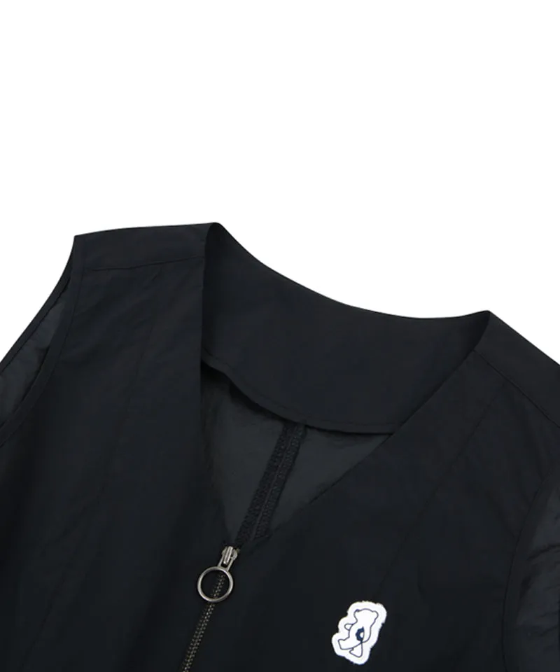 AVEN Sleeveless V-Neck Dress - Black