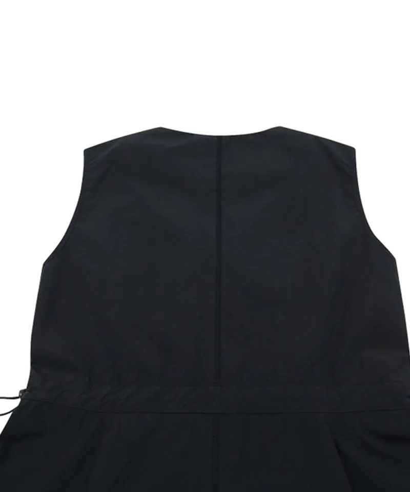 AVEN Sleeveless V-Neck Dress - Black