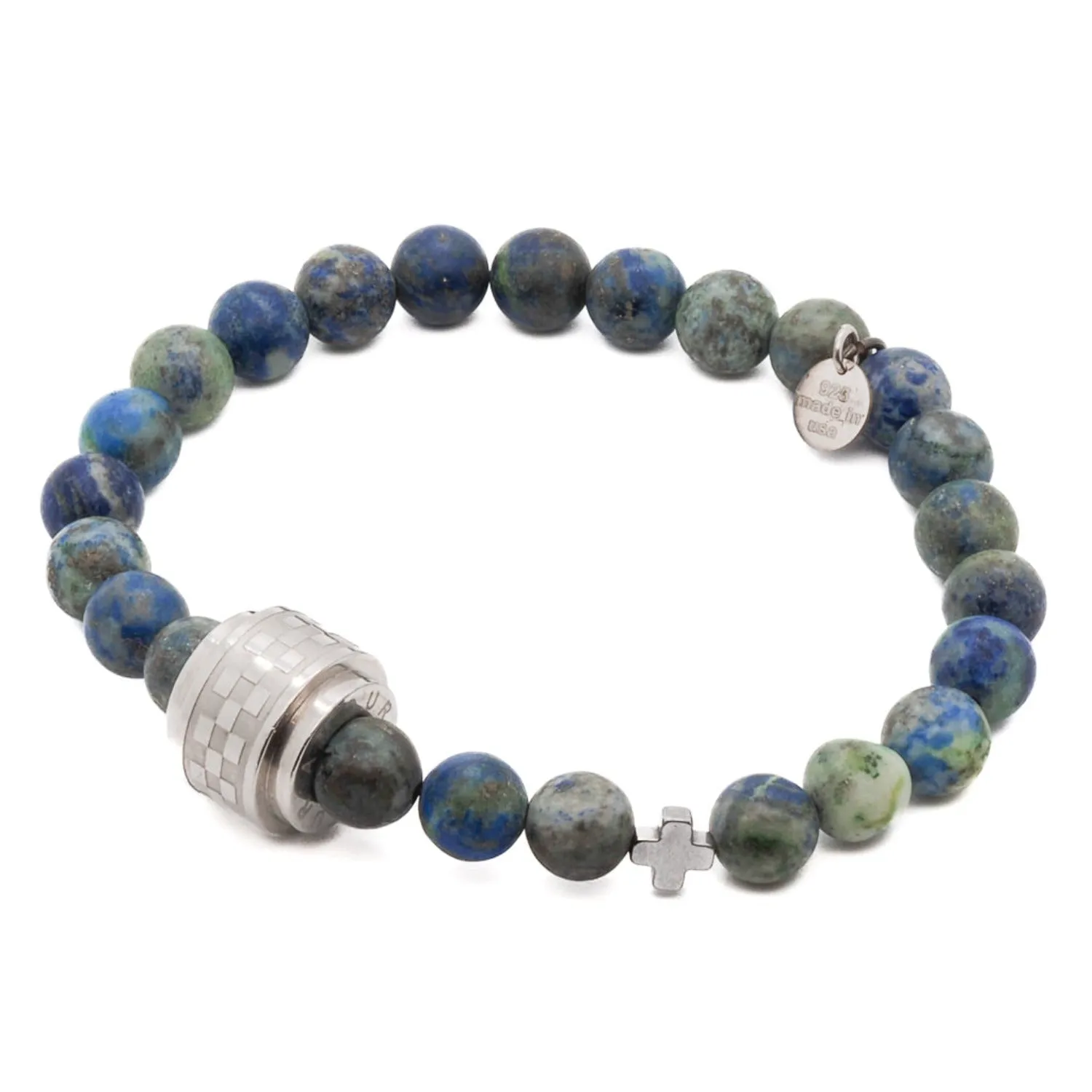 Azurite Stone Amor Beaded Bracelet