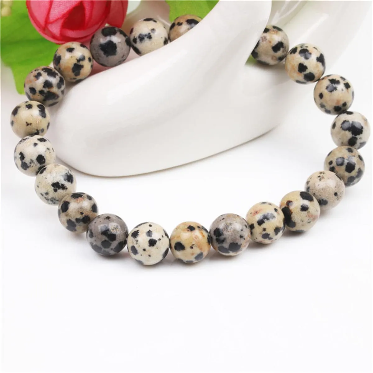 Balmatine Jasper Beaded Stretch Bracelet