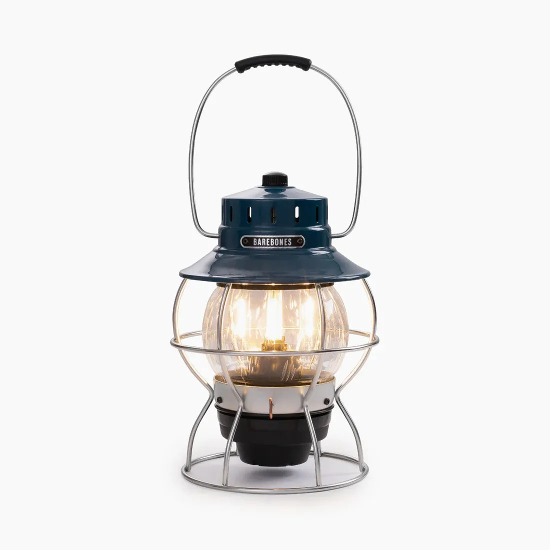 Barebones Living Railroad Lantern Ocean Blue