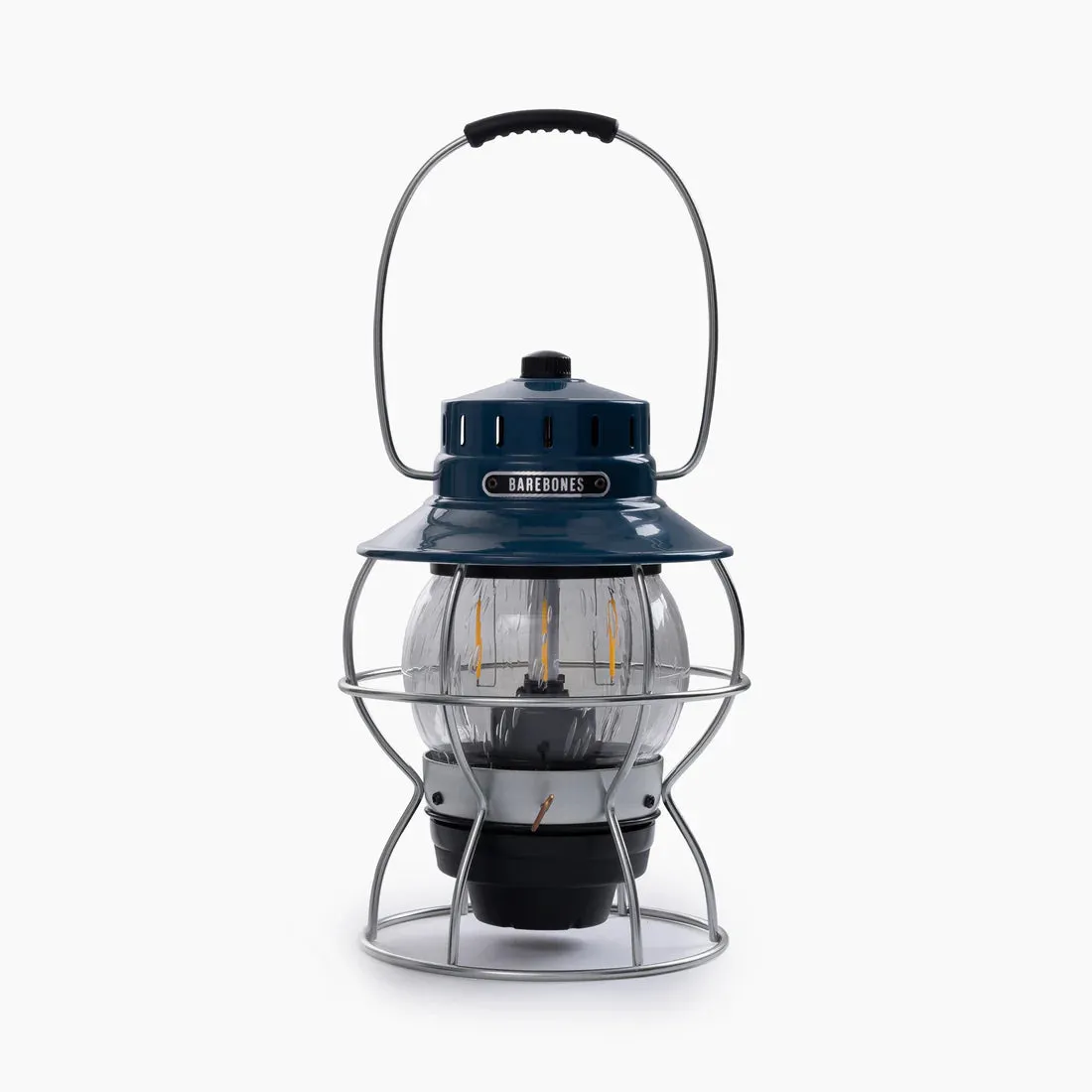 Barebones Living Railroad Lantern Ocean Blue