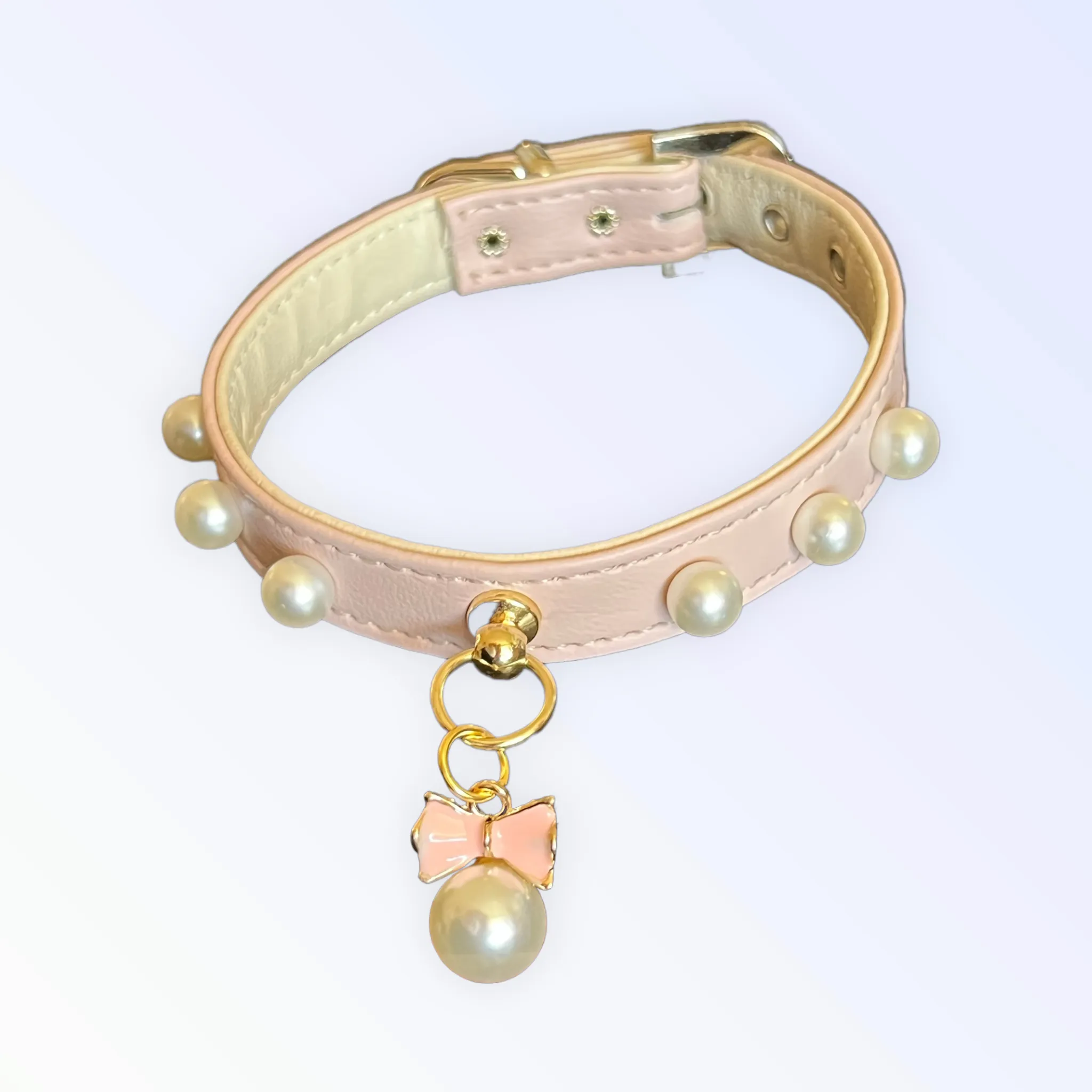 Bark Fifth Avenue - Beaded Pearls and Bow Collar