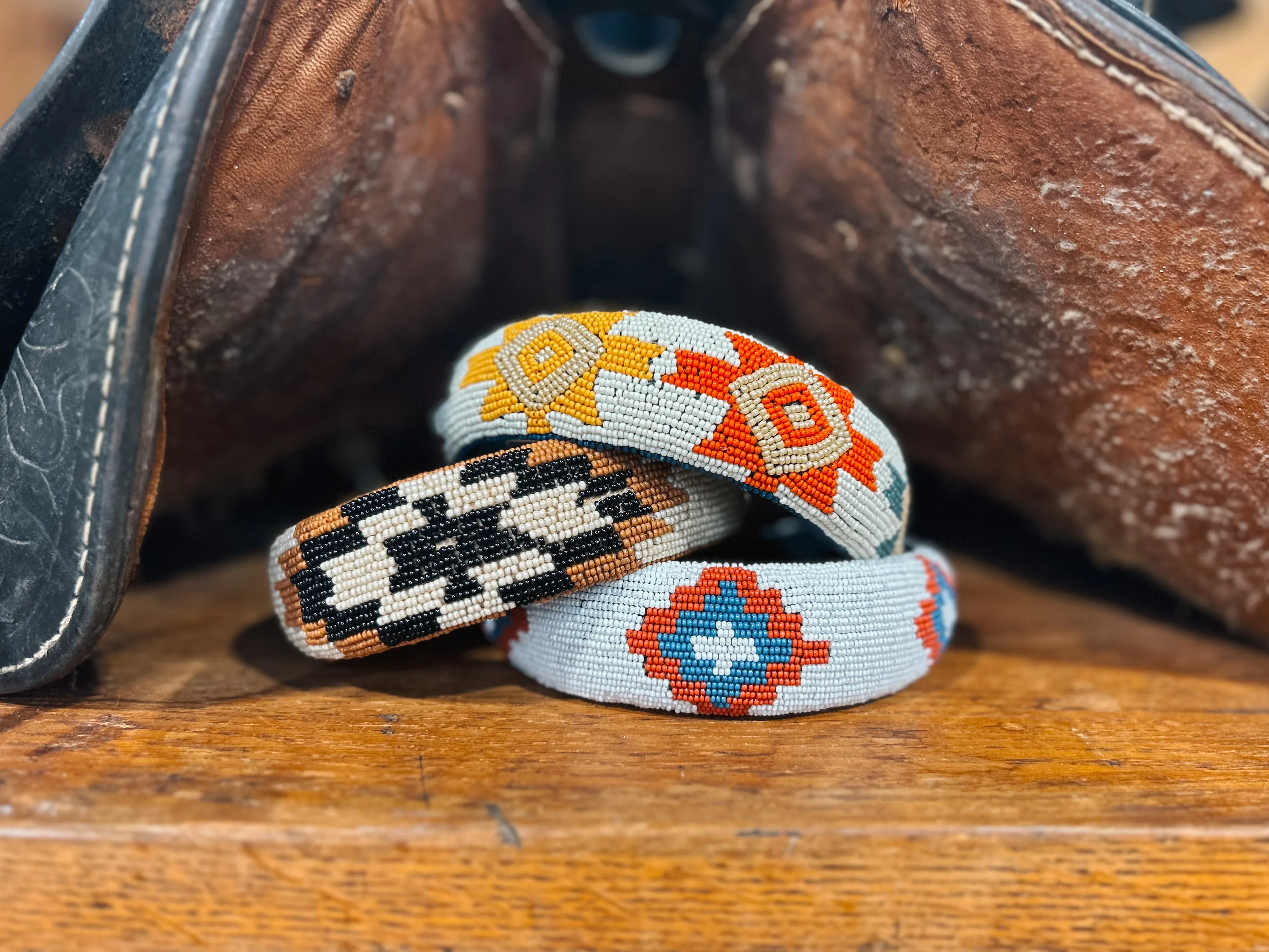 Beaded Aztec Headbands