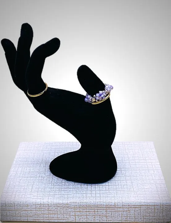 Beaded flower ring; gold ring; stacking rings; crystal ring; interchangeable ring; trending rings; fashion; rings; boho jewelry