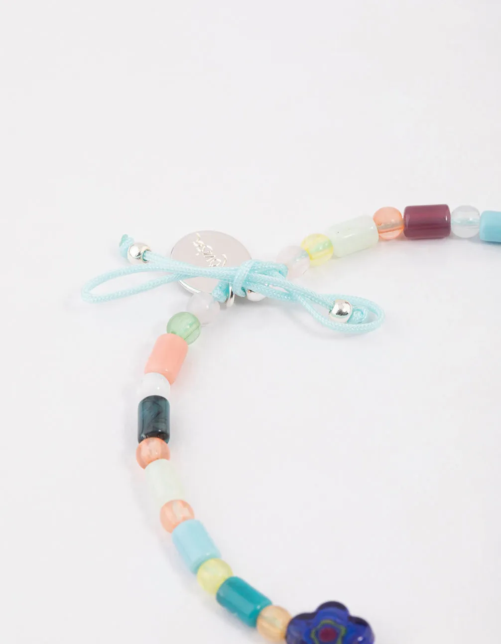 Beaded Flower Toggle Anklet