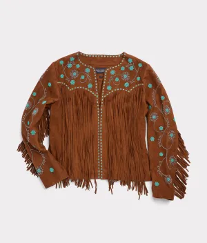 Beaded Fringe Jacket :: Brown