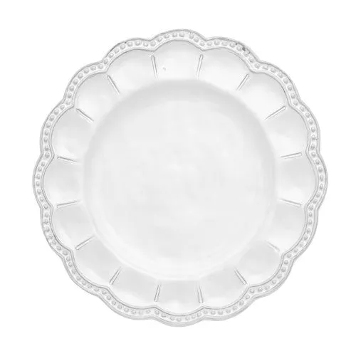 Bella Bianca Beaded Salad Plate