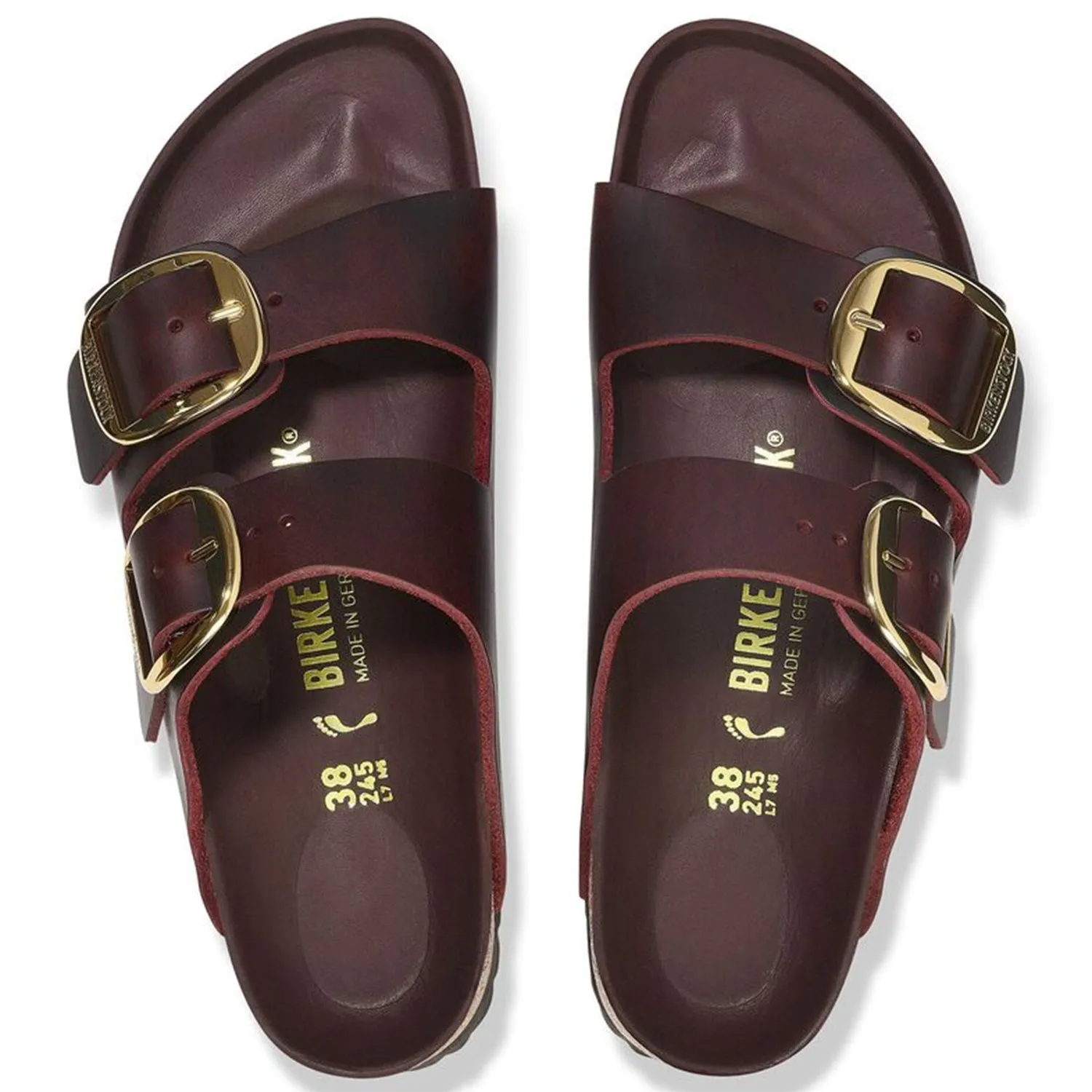 Birkenstock Arizona Big Buckle Oiled Leather Narrow Fit Zinfandel