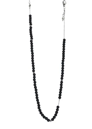 Black Onyx and Sterling Silver Serene Necklace