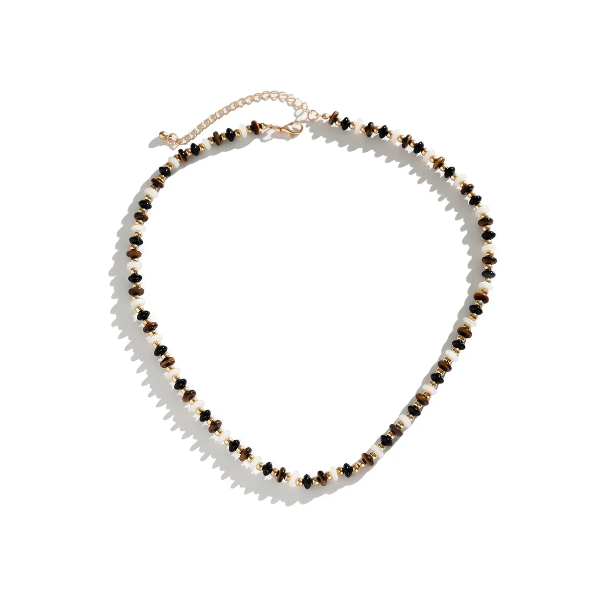 Black Resin & 18K Gold-Plated Beaded Chain Necklace